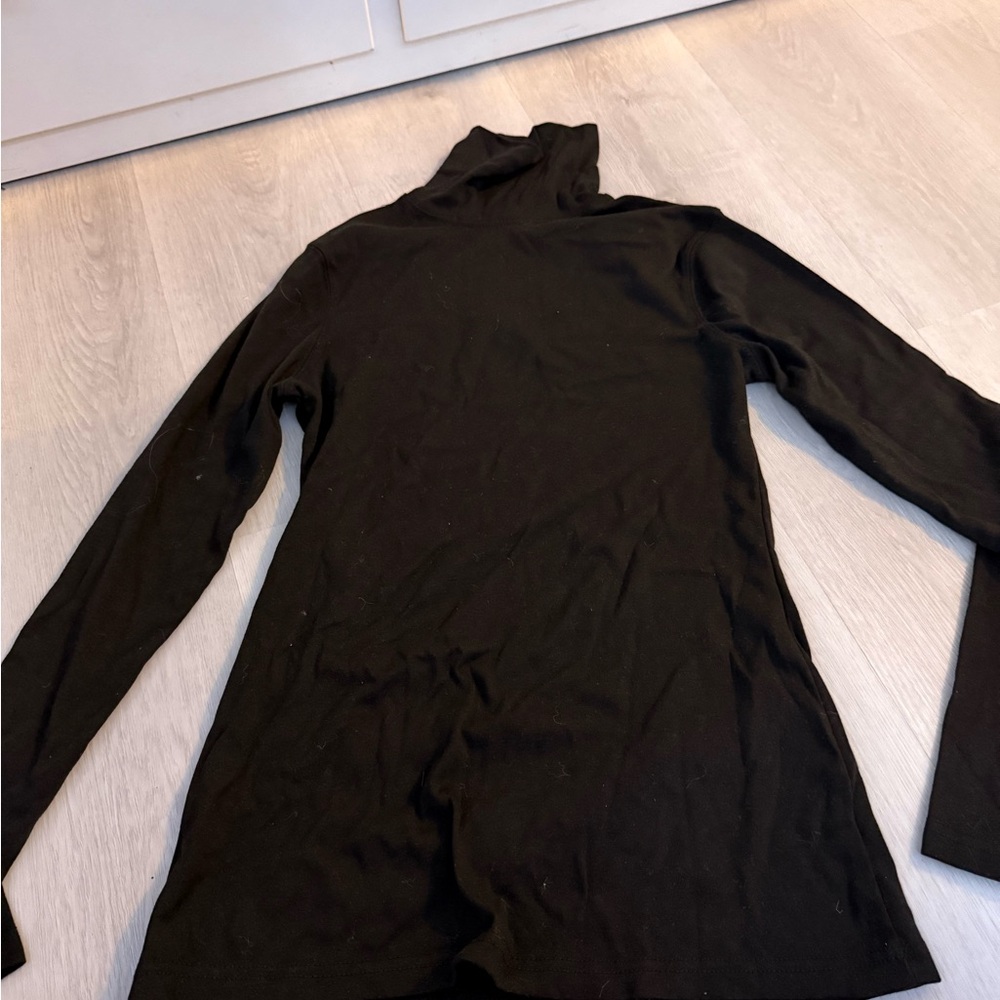 Black Women's Long Sleeve Top Turtleneck
